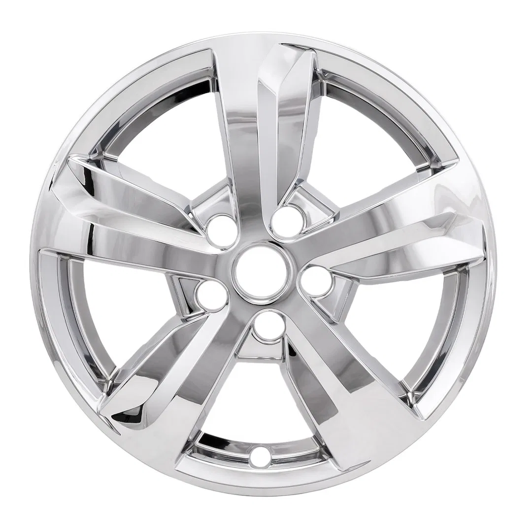 IMP475X – COAST2COAST Wheel Skin, 17 Inch 5 Spokes Snap-On Plated Chrome ABS Plastic Set Of 4 Fits Over And Into OEM ...